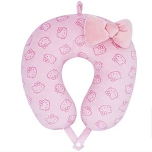 Sanrio Pink Hello Kitty U-Shaped Travel Neck Pillow with Bow